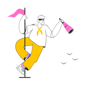 Ilustración animada de una idea en forma de bombilla